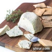 Herbed Cashew Cheese ready to be served