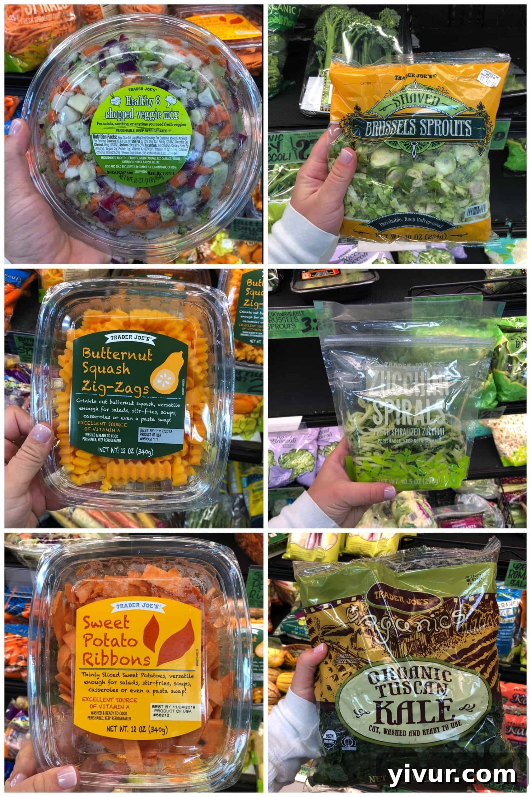 More convenience produce at Trader Joe's like pre-chopped veggie mixes