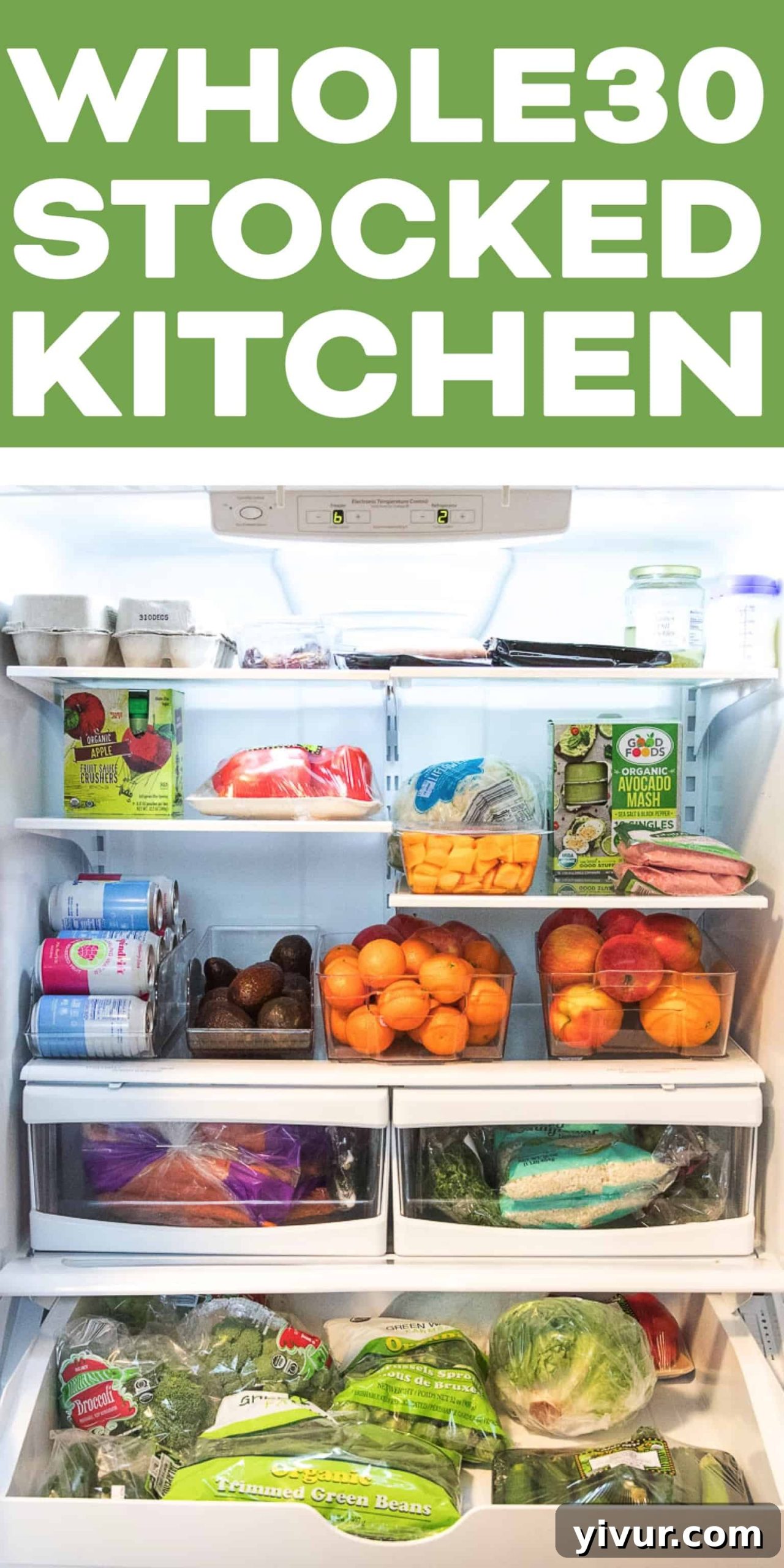 My Whole30 Stocked Kitchen Essentials - Refrigerator, Freezer, Pantry, Spice Cabinet Staples