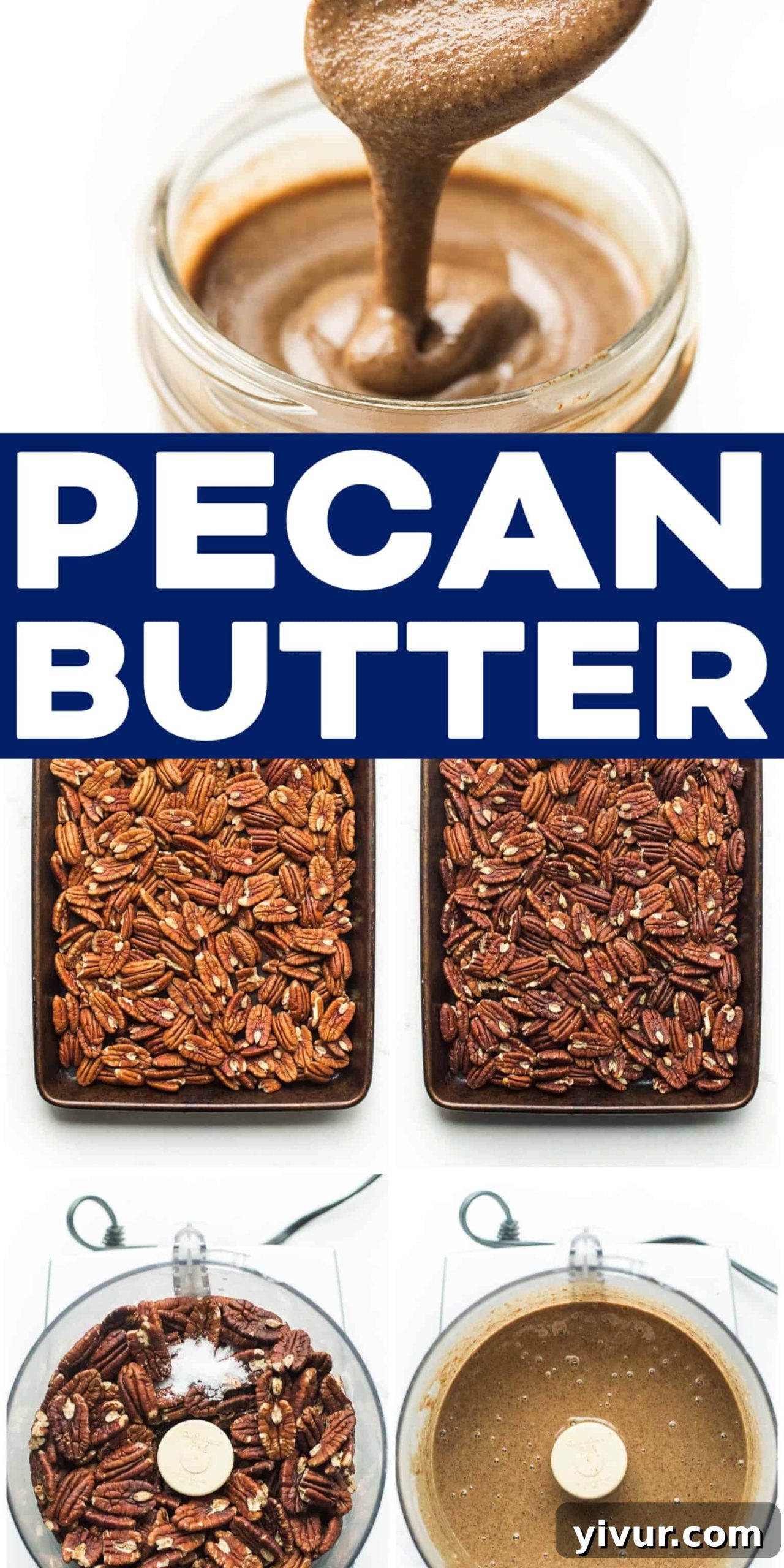 Creamy Paleo Whole30 Homemade Pecan Butter 8 A beautifully styled shot of homemade pecan butter in a mason jar, garnished with whole pecans, emphasizing its natural goodness and appeal.