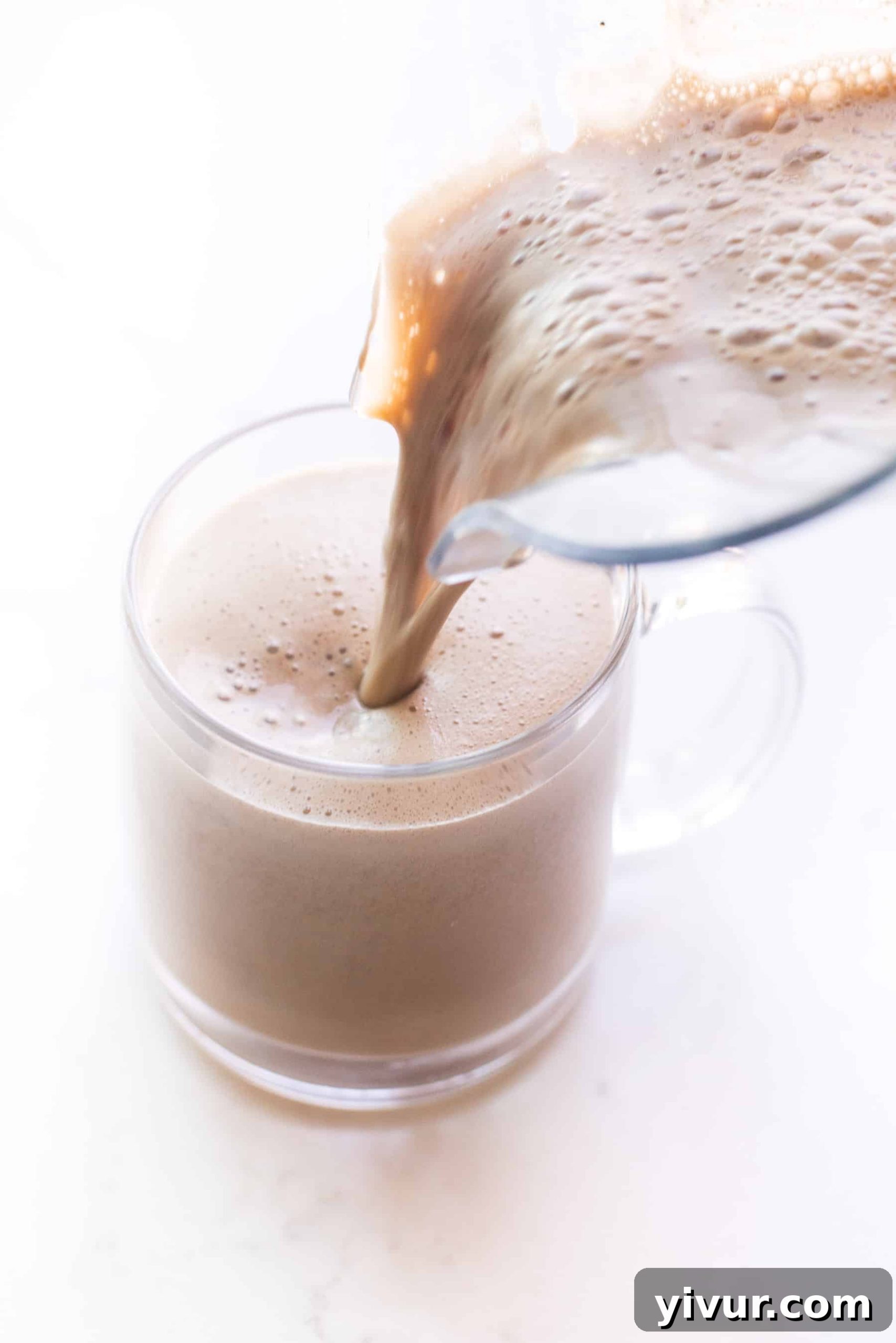 Perfectly foamy Bulletproof Creamy Cashew Coffee ready to enjoy.