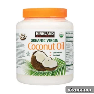 Organic virgin coconut oil, a natural moisturizer