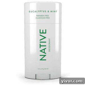Native Deodorant in Eucalyptus & Mint, a natural deodorant for men