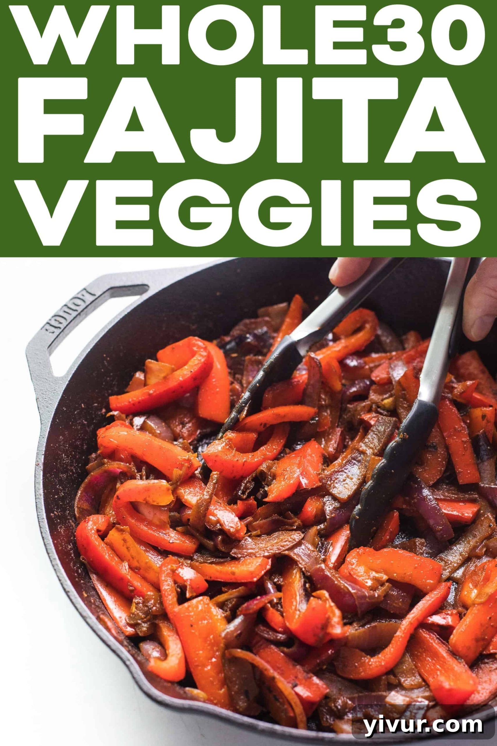 Wholesome Fajita Veggies Whole30 Paleo Keto 6 A vibrant close-up of Whole30 fajita veggies, perfectly cooked and colorful, making a healthy and inviting meal component.