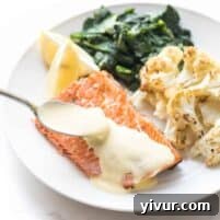 Whole30 Salmon with Easy Blender Hollandaise