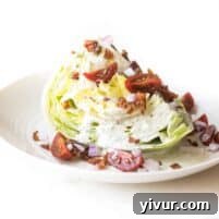 Prepared Whole30 Keto Wedge Salad ready to serve