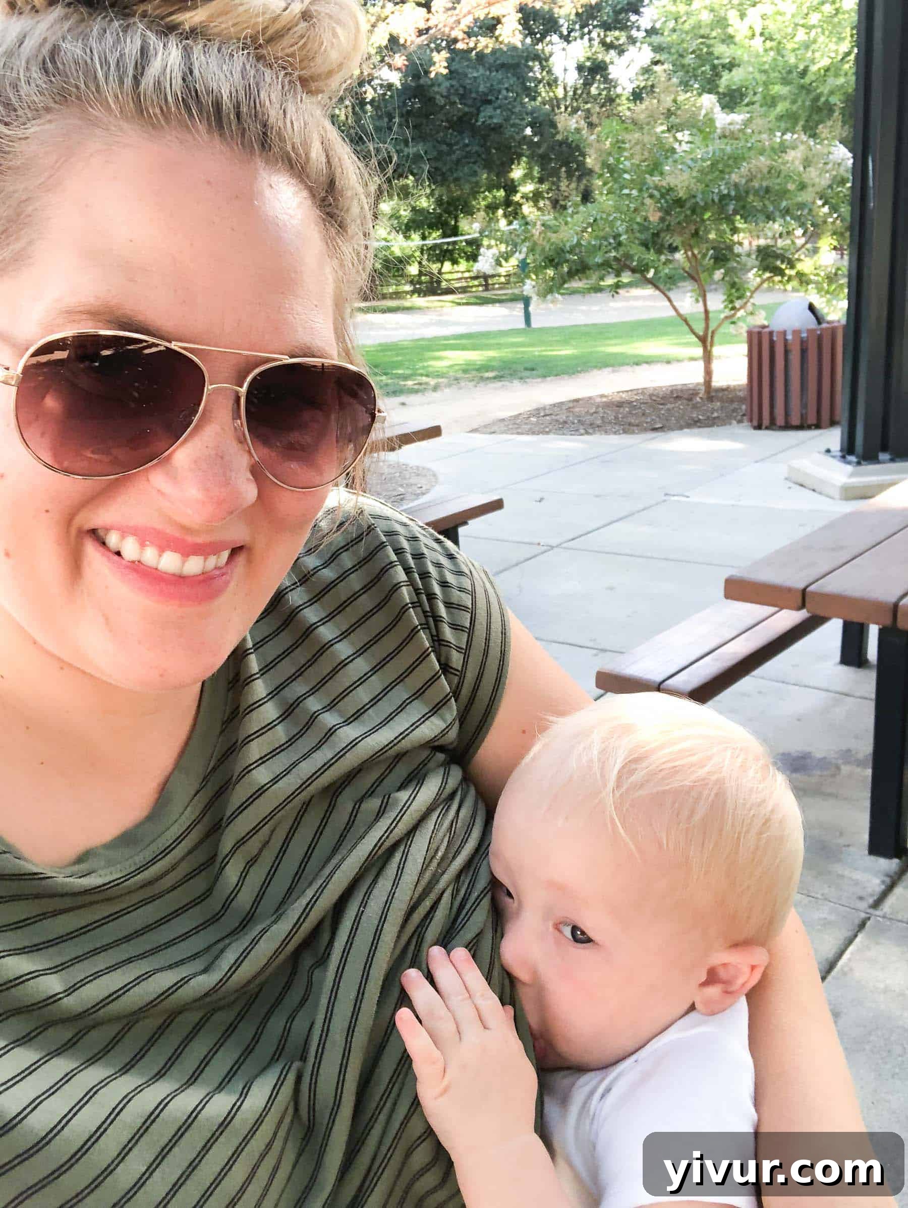 A Glimpse into Summer 2019 14 A young child, Josh, playfully counting during a game of hide-and-seek at the park.