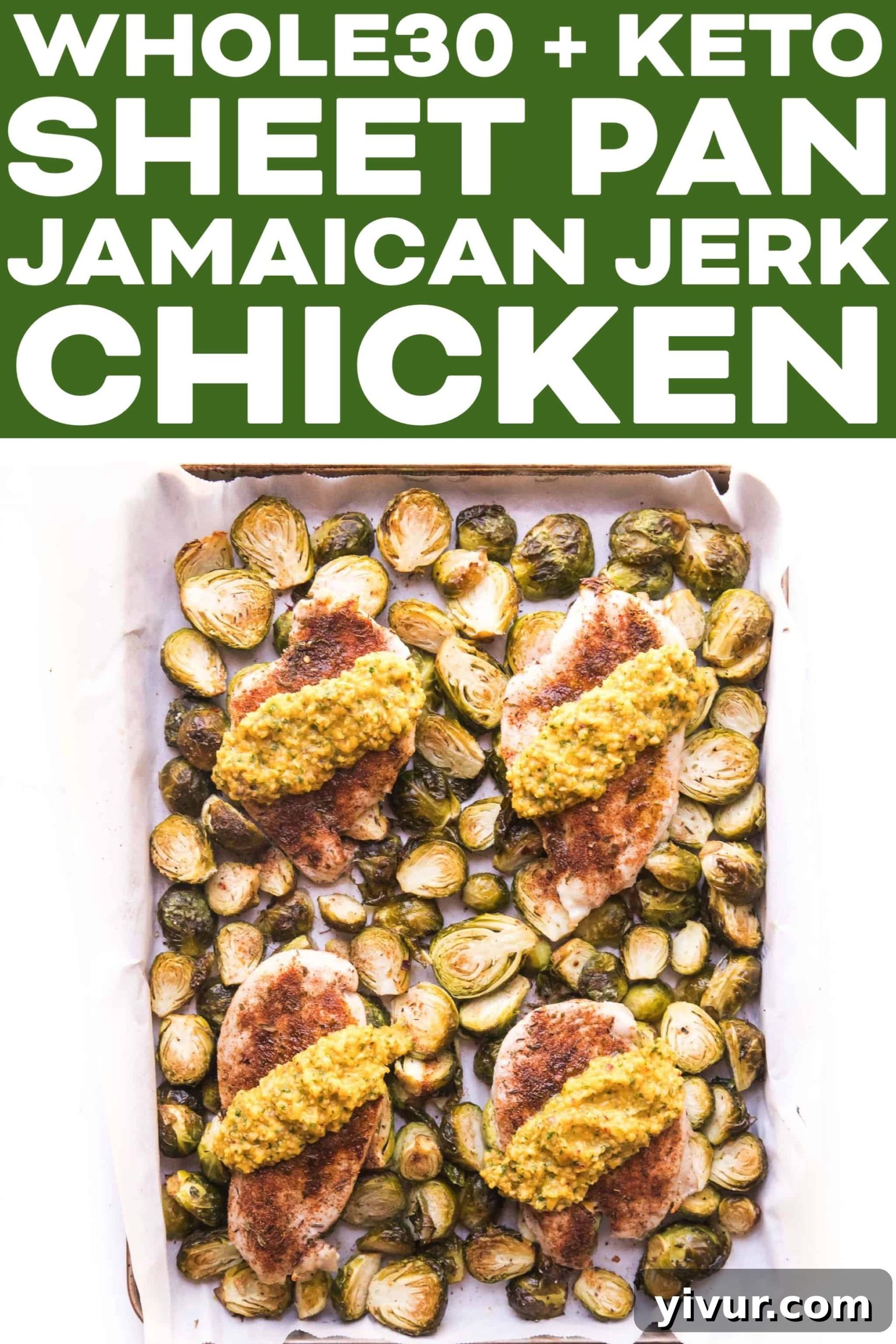 Jamaican Jerk Whole30 Keto Sheet Pan Chicken 8 Whole30 + Keto Sheet Pan Jamaican Chicken with mango salsa