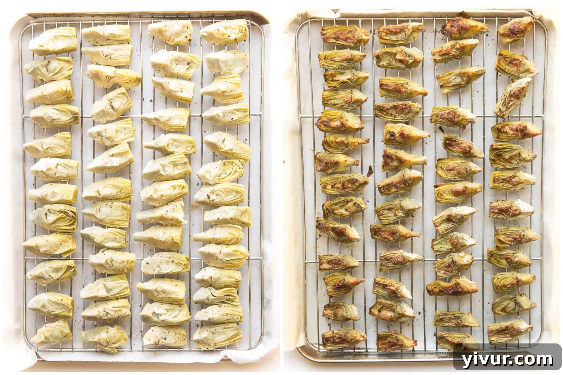 Steps to roasting frozen artichoke hearts