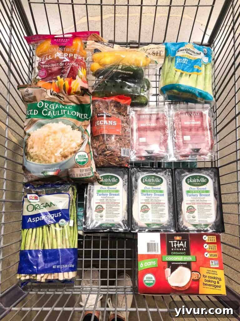 Clean eating Whole30 + Keto compliant groceries purchased at Costco