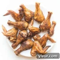 Golden Crispy Whole30 & Keto Chicken Drumsticks and Wings 4 Crispy Roasted Chicken Drumsticks and Wings