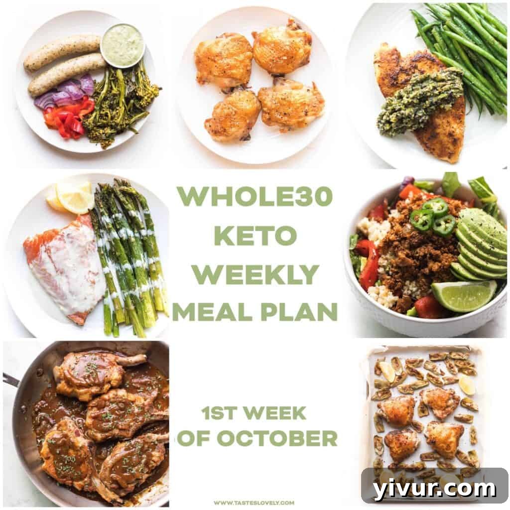 Whole30 Keto Meal Plan for October