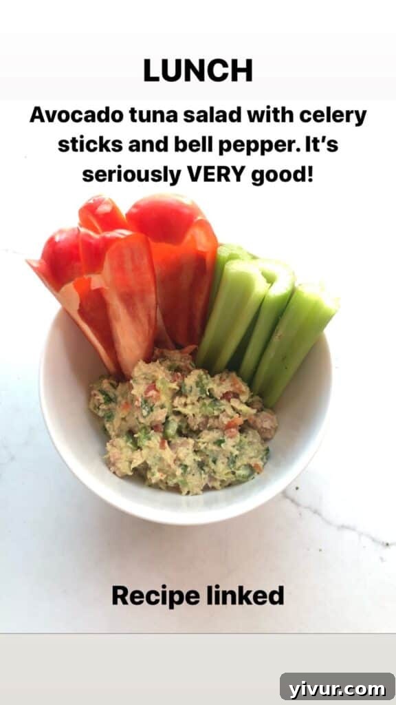 Refreshing Paleo Tuna Avocado Boats, a quick and easy Whole30 and keto-friendly lunch or snack.