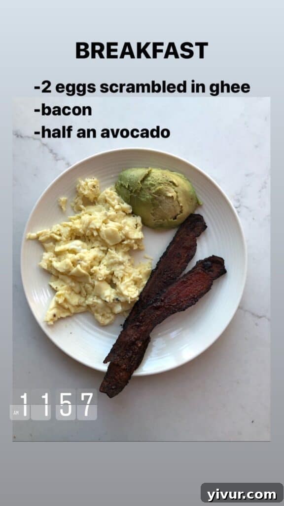 A balanced clean keto plate with protein and various vegetables.