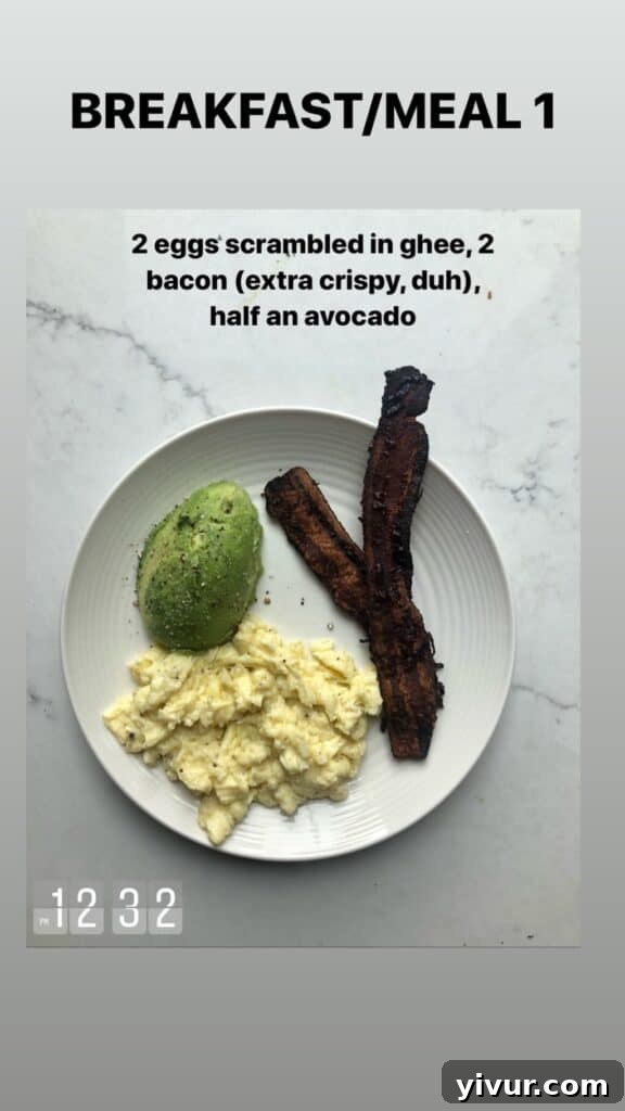 A well-balanced clean keto plate, ready to fuel a busy day.