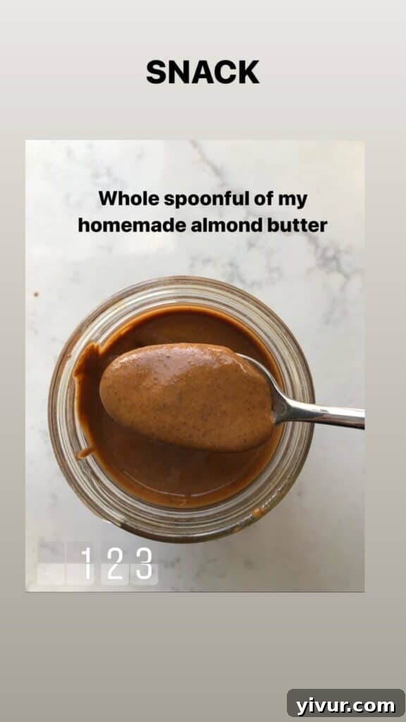 A simple yet satisfying snack of almond butter, providing healthy fats and protein on a clean keto diet.