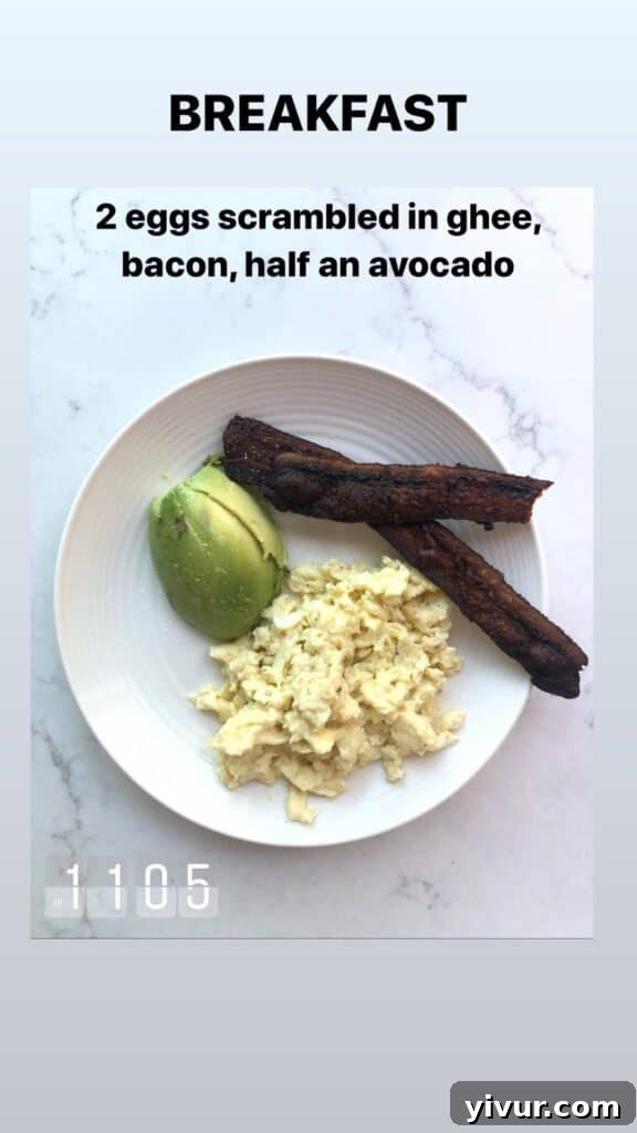 A clean keto meal featuring protein and green vegetables.