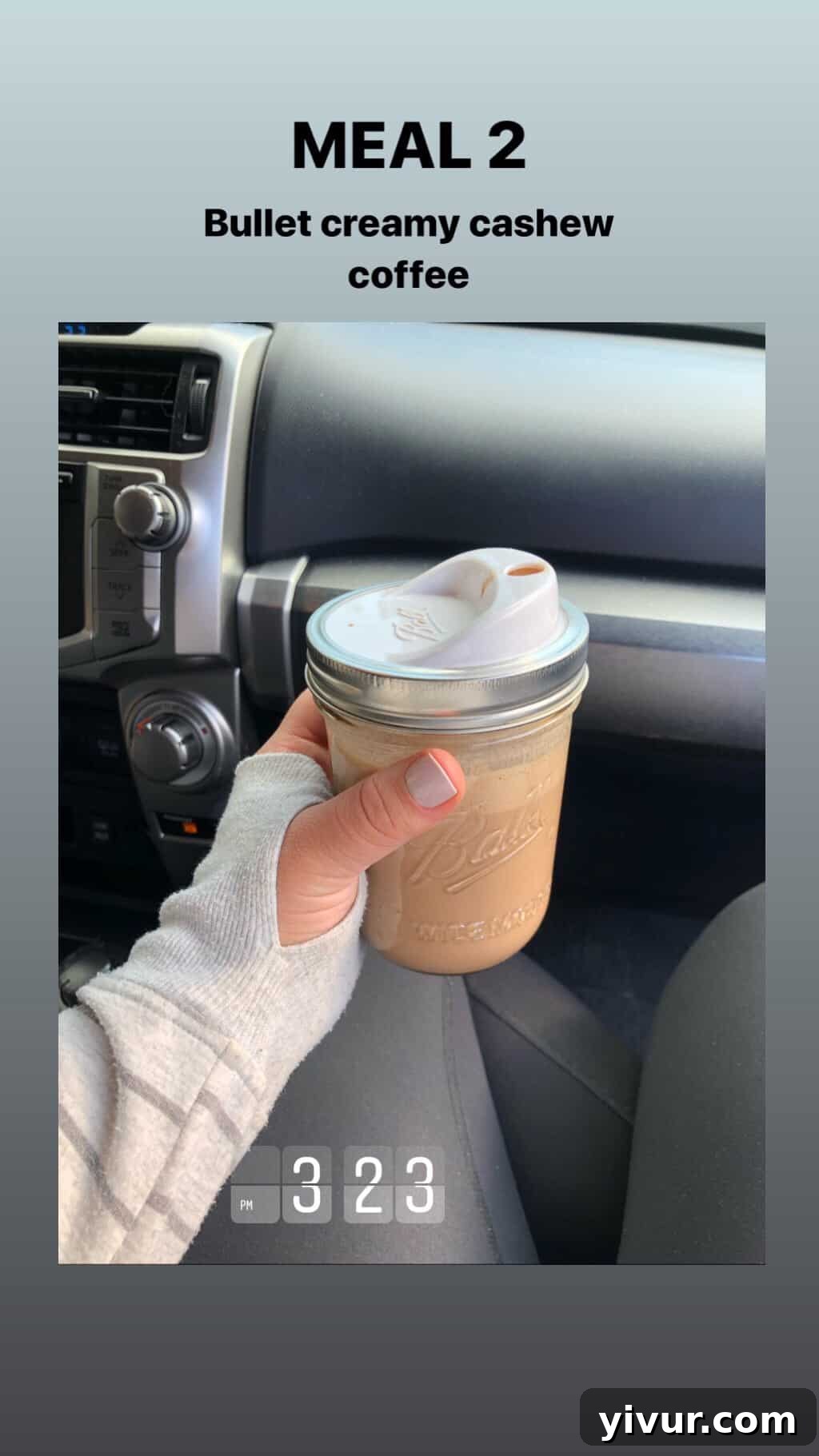 A mug of creamy cashew coffee, a satisfying and energizing clean keto beverage.