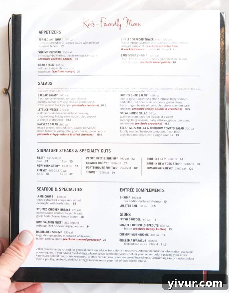Ruths Chris Steak House Keto Dining Guide 3 keto friendly menu at ruths chris steak house