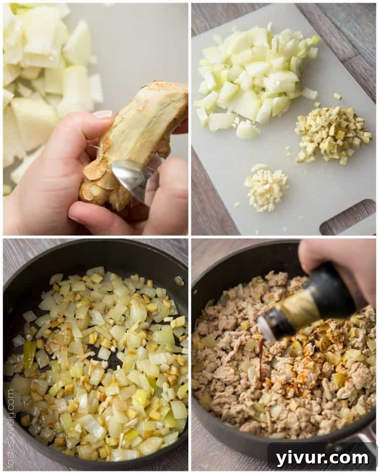 Healthy Asian Turkey Lettuce Wraps - Husband's lunch surprise