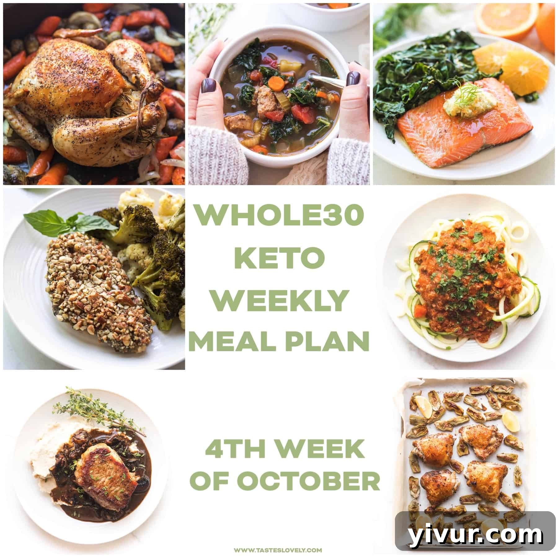 Whole30 Keto Meal Plan Guide for the week