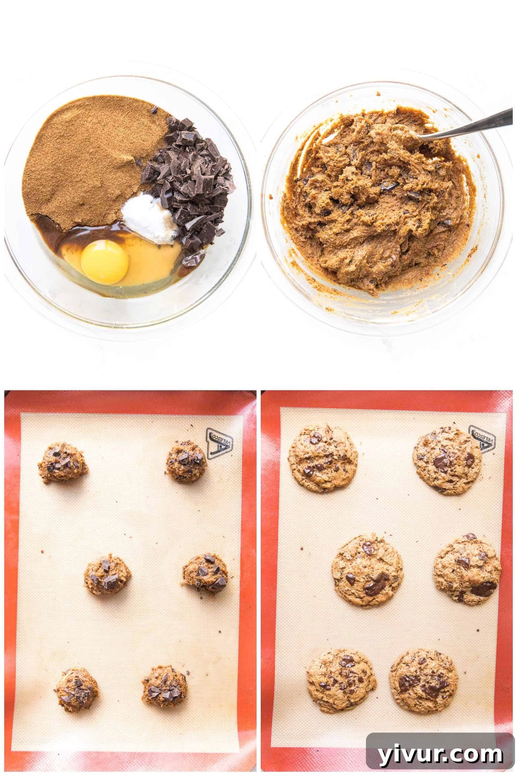 steps to making keto chocolate chip cookies