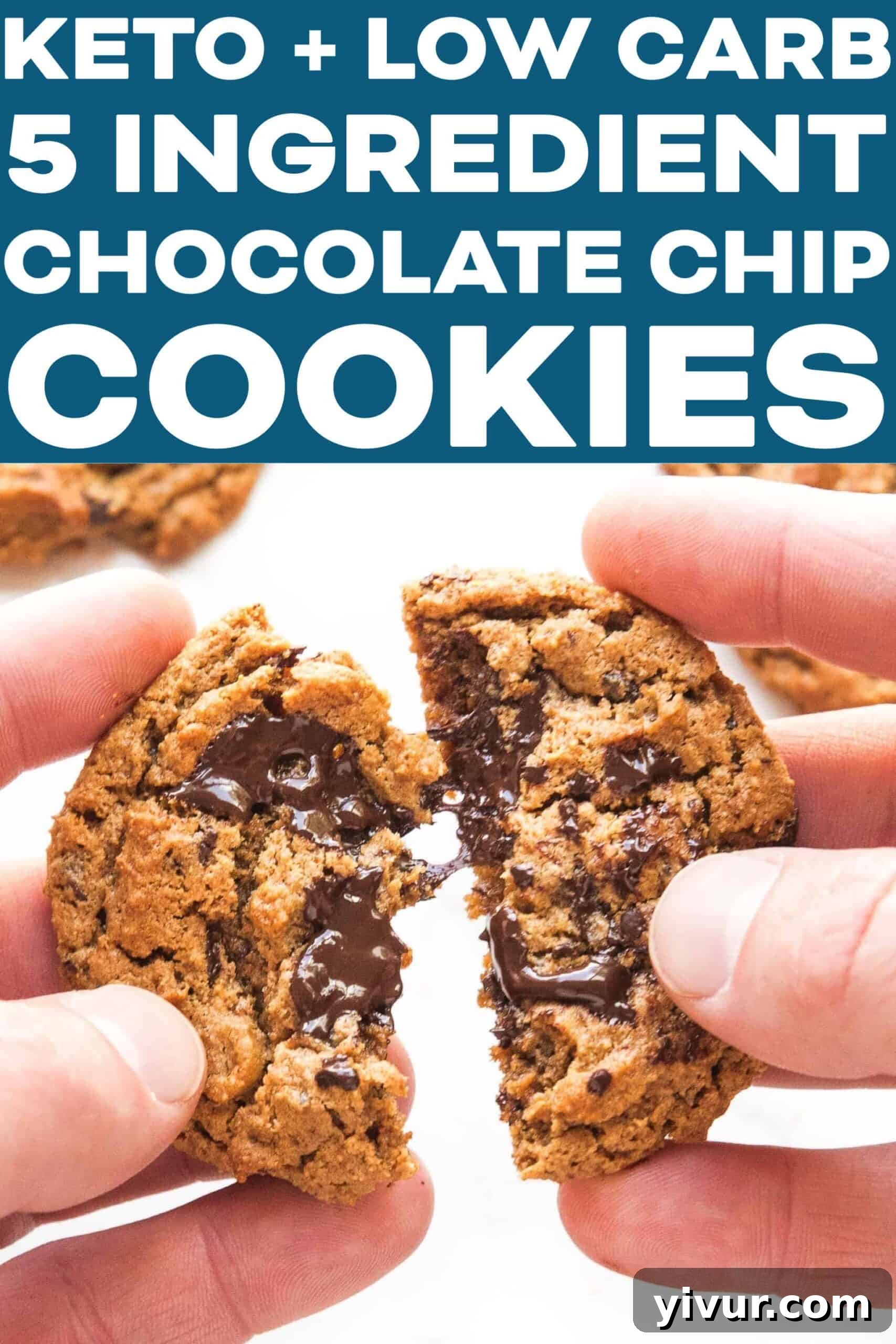 Keto chocolate chip cookie on a plate