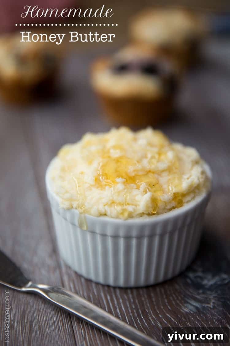 Homemade Honey Butter on fresh bread