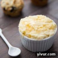 Homemade Honey Butter in a small bowl